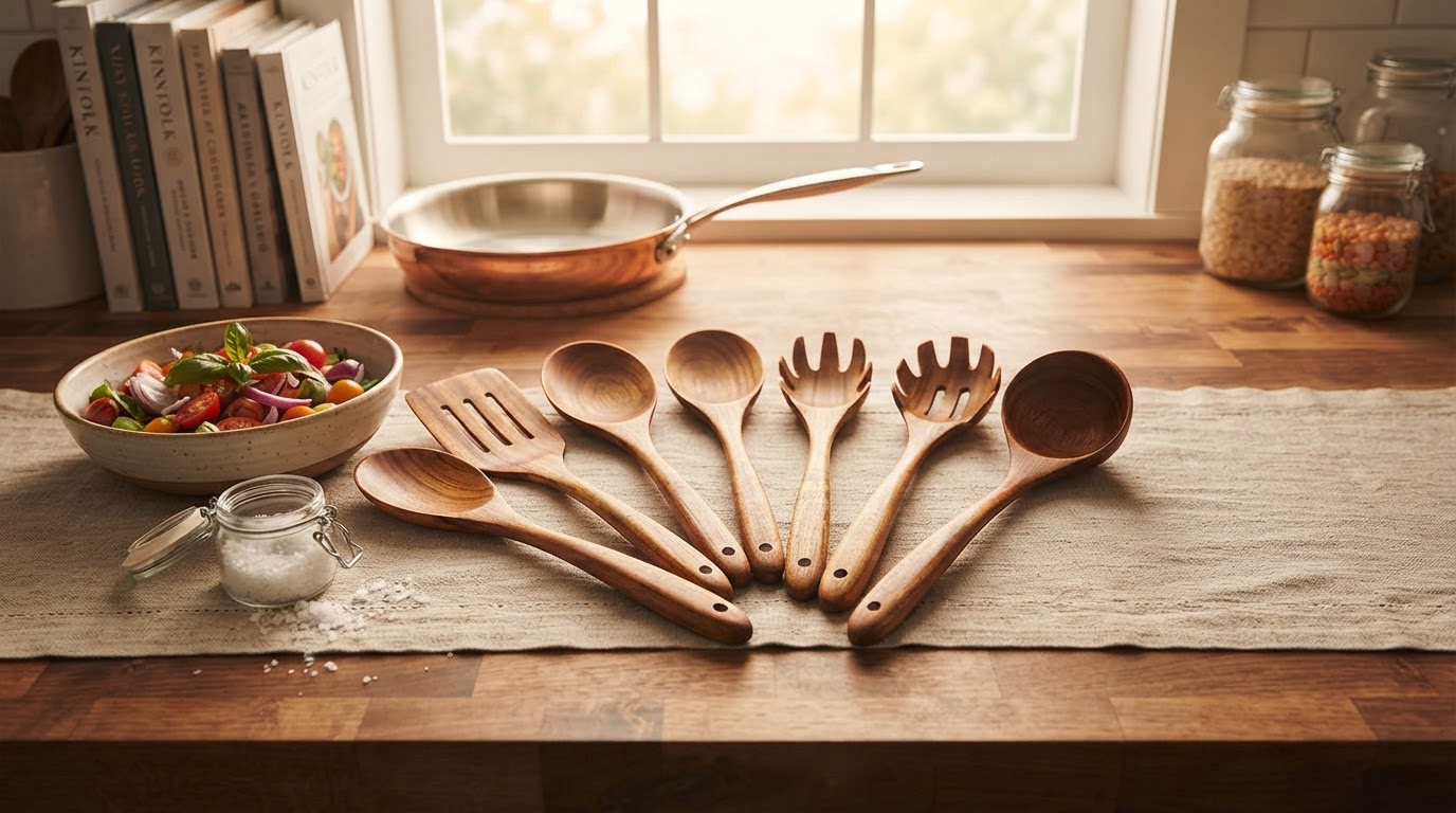 A 3-Axis Framework for the 9 Piece Teak Utensils Set