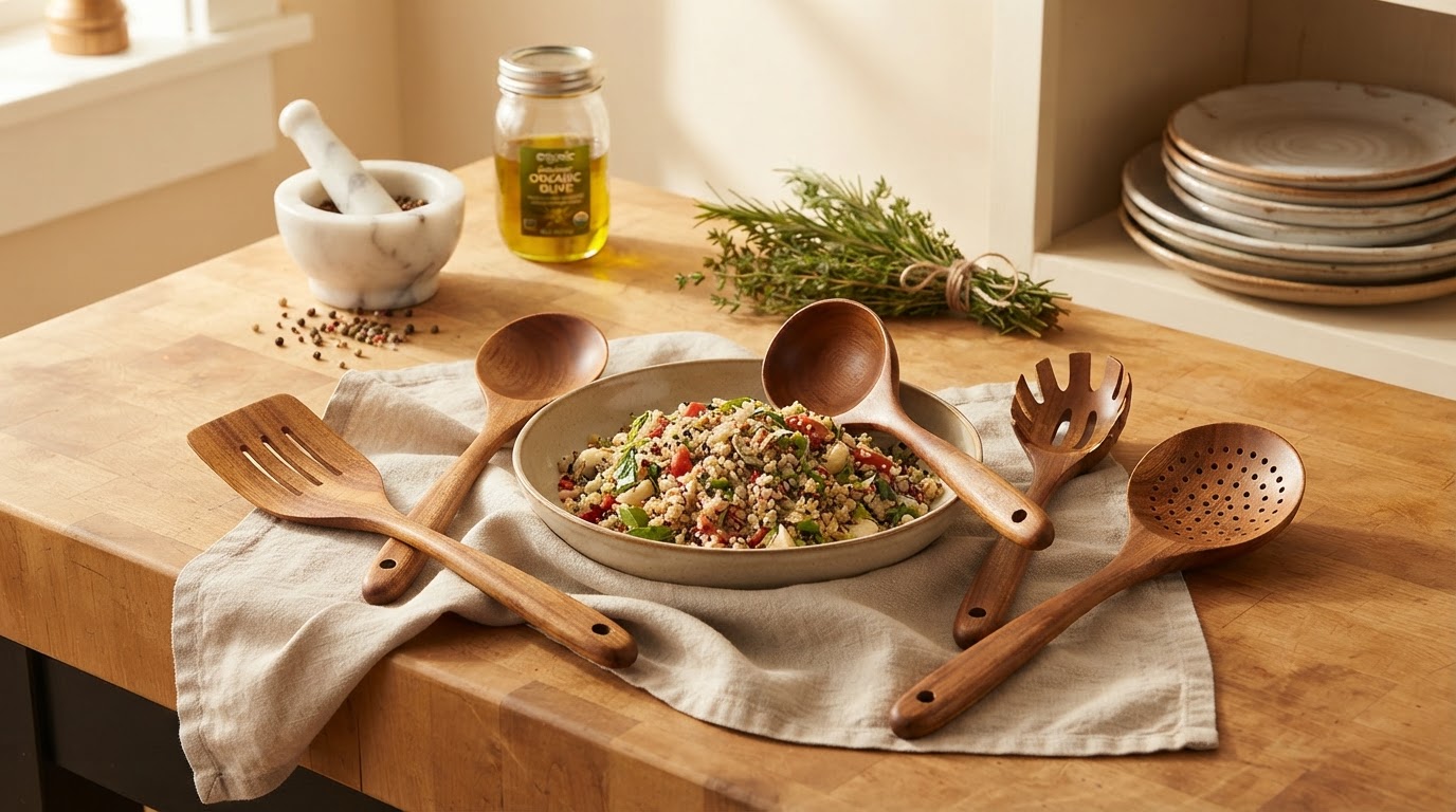 Why Choose Organic Teak Utensils for Kitchen Use?