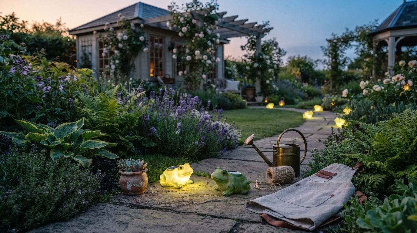 Solar Frog Lights for Sustainable Garden Decor