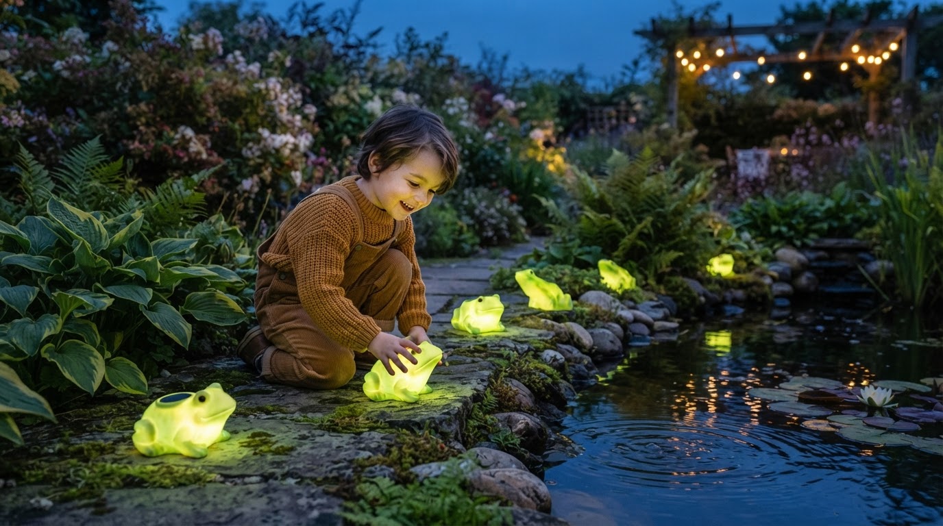 Installing Solar Frog Lights for Pond Safety and Style