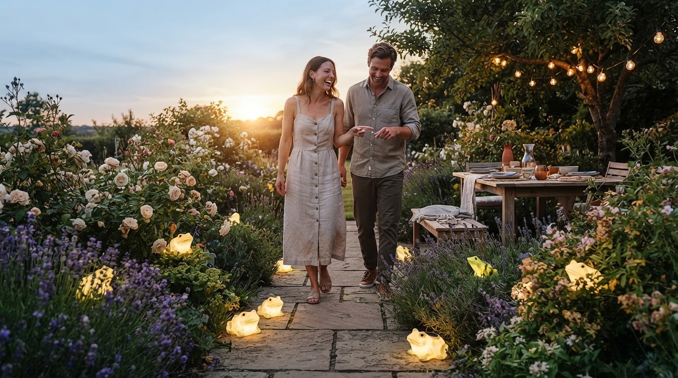 Summer Garden Parties Brighten with Solar Frog Lights