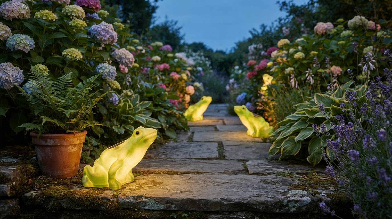 Why choose Solar Frog Lights for garden statues?