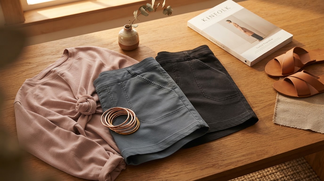 How do I style Women's Comfy Stretch Twill Shorts?