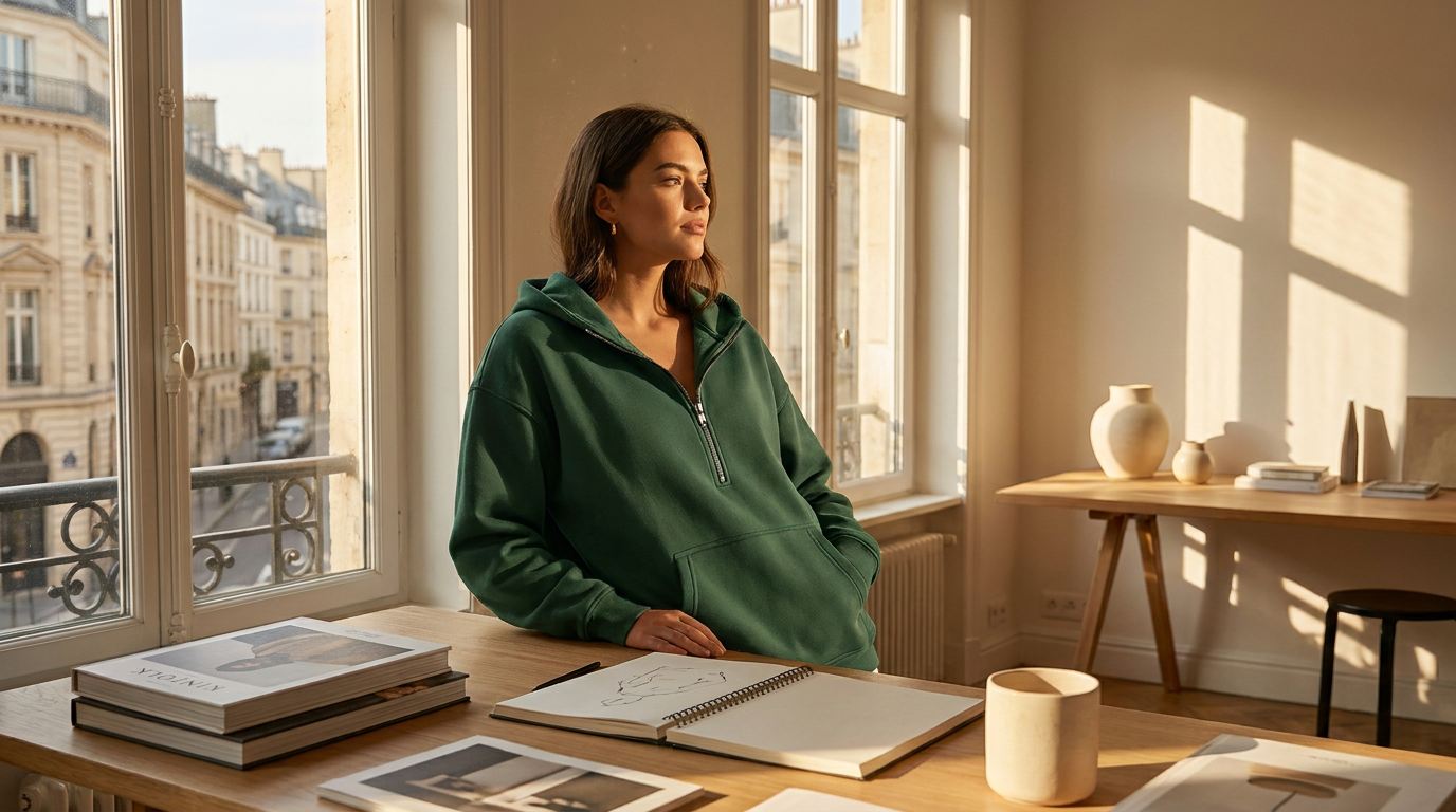 The Flaw in the Boxy Fit Half Zip Pullover Vintage Aesthetic