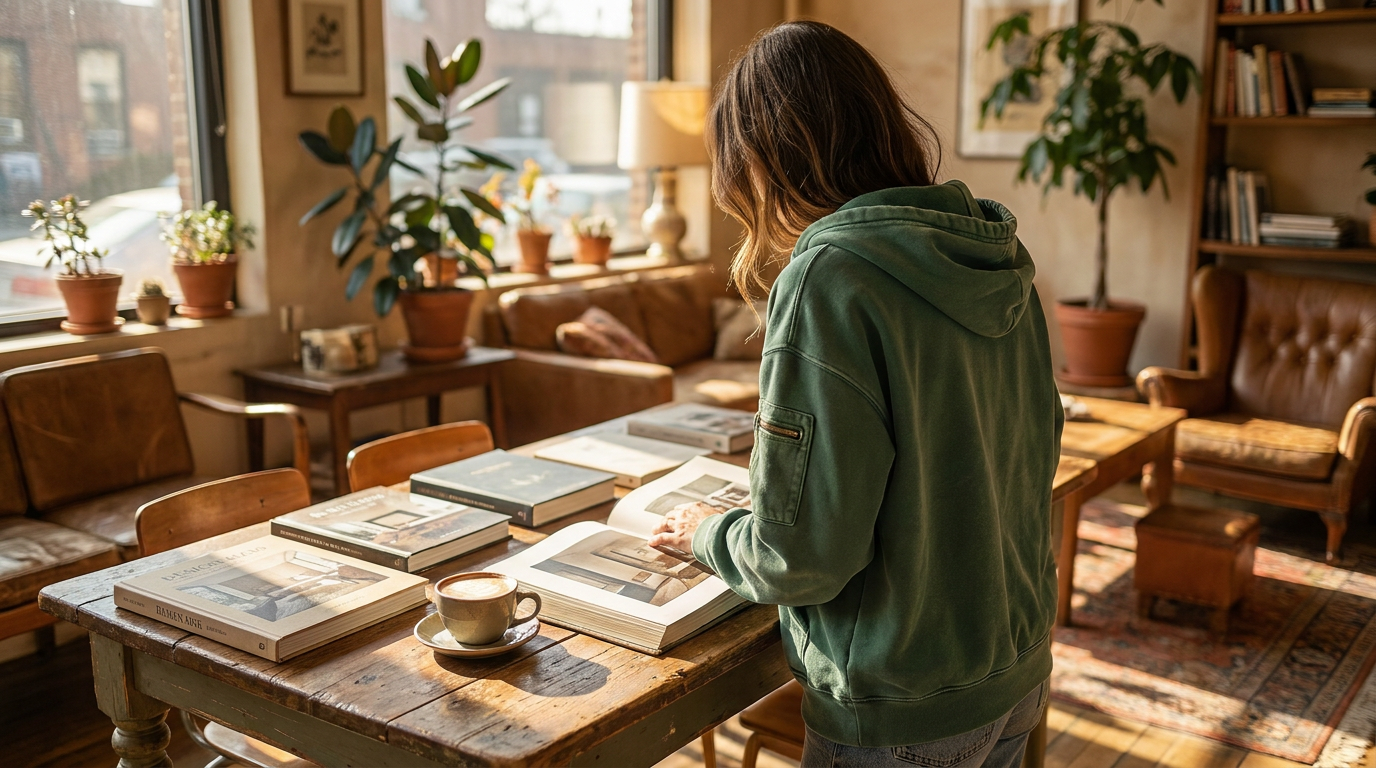 Decoding Vintage Design in the Half Zip Oversized Hoodie