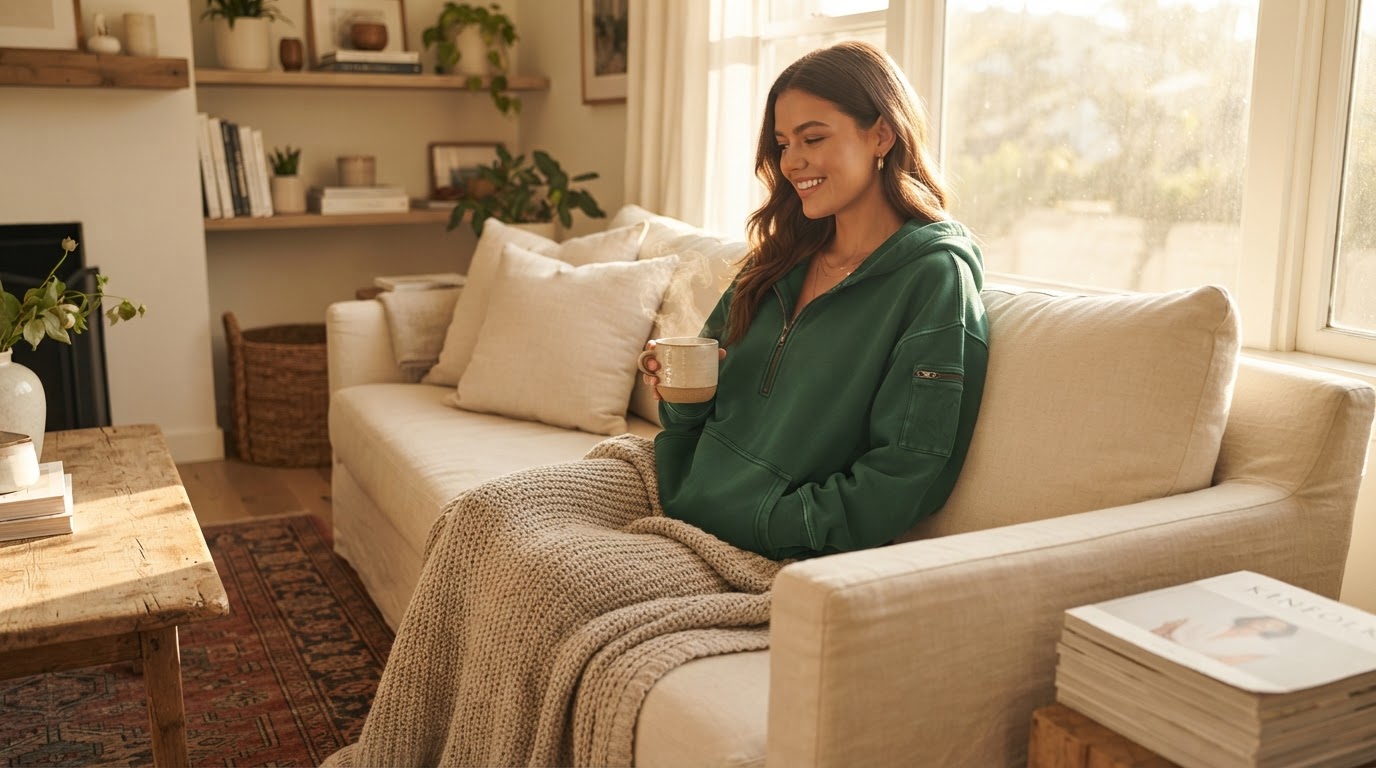 Why is the Vintage Design Half Zip Oversized Hoodie so warm?