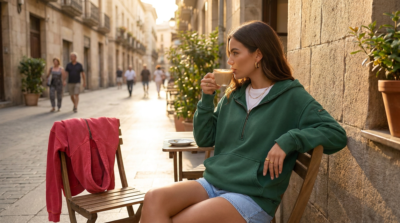 Vintage Design Half Zip: Spring Comfort Meets Trend