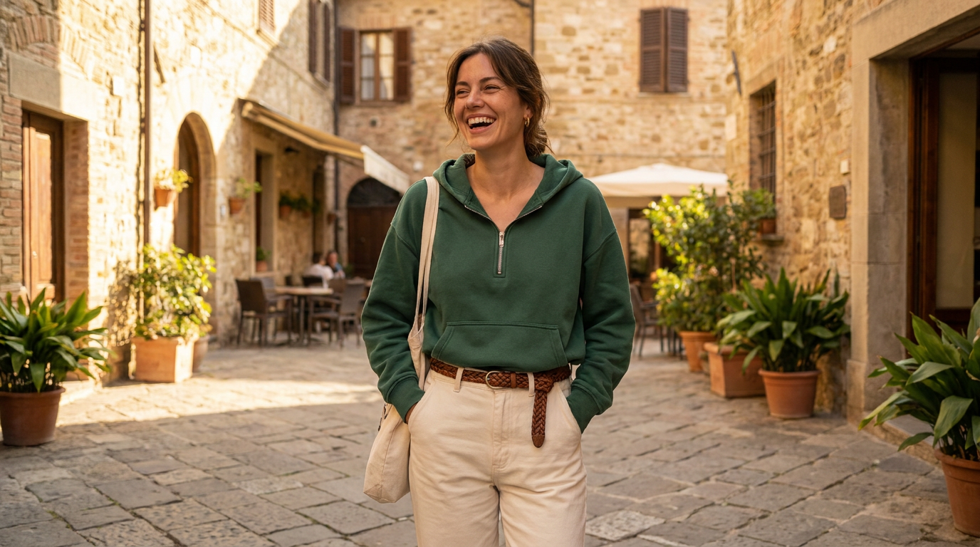 Styling the Vintage Design Half Zip Oversized Hoodie For Women