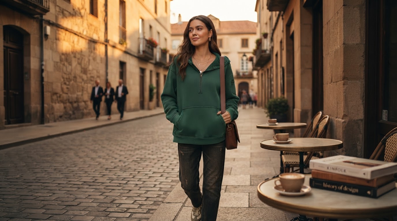 Vintage Half Zip Oversized Hoodie Guide for Women