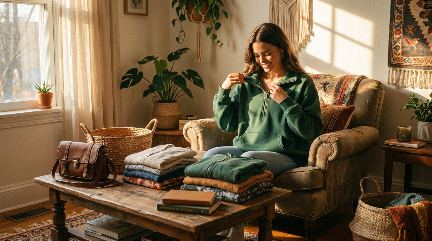 How to Find a Thrifty Style Half Zip Oversized Hoodie