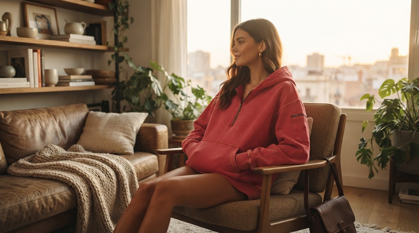Vintage Design Half Zip Oversized Hoodie Evaluation