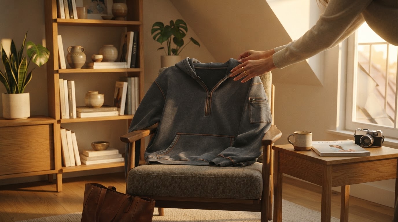 Vintage Design Half Zip Oversized Hoodie For Women Review