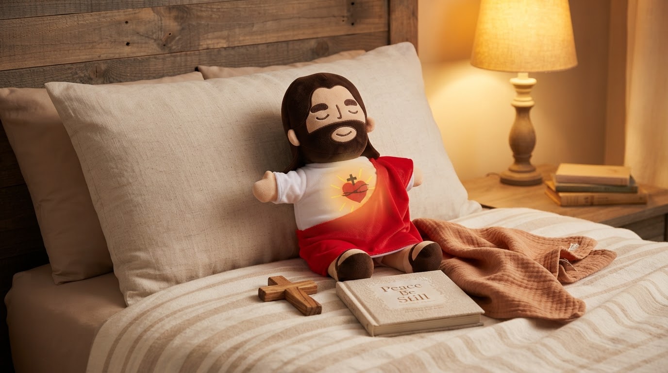 Breathing Jesus Plush for Sensory Bedtime Support