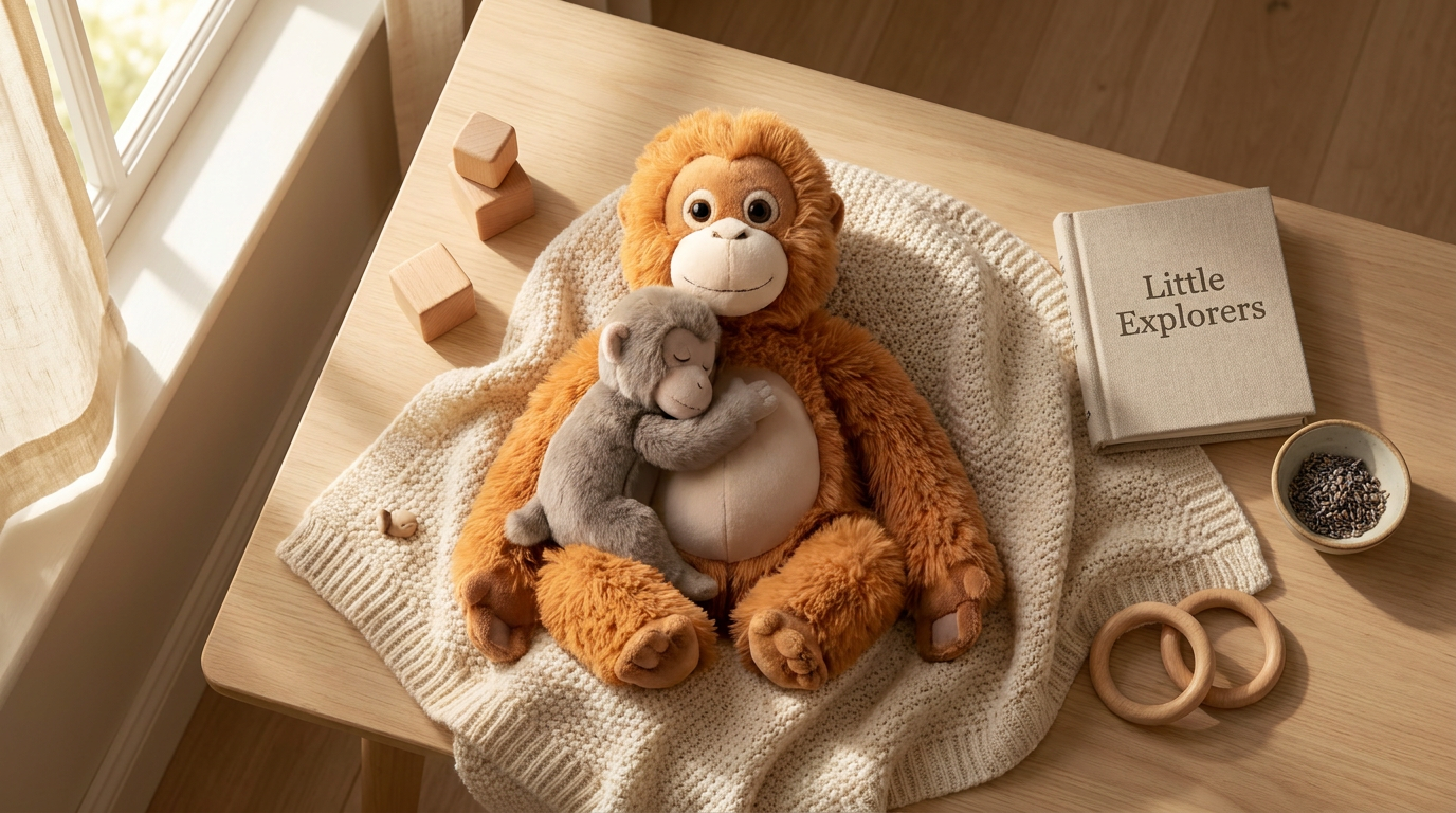 Mama Punch Monkey Plush Toy for Toddler Development