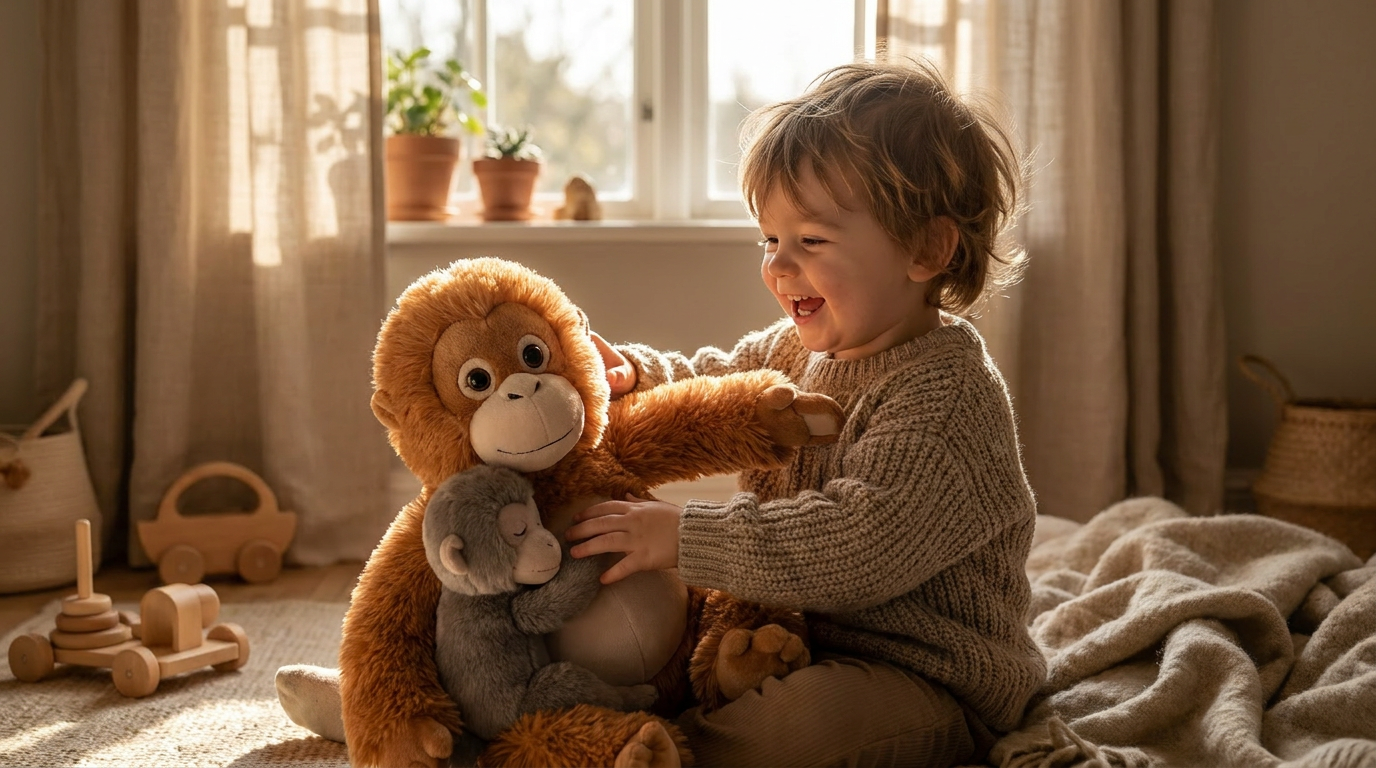 How do I use the Mama Punch Monkey Plush Toy?