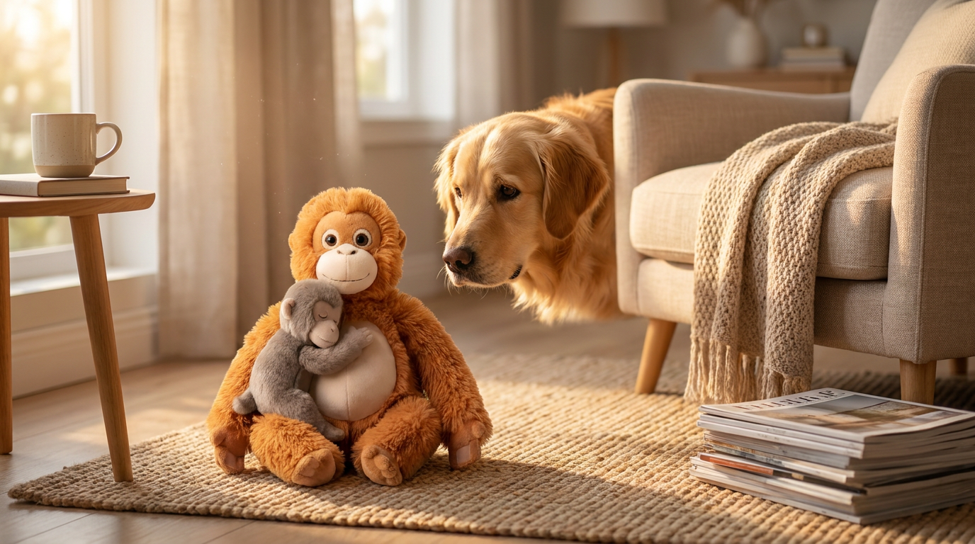 Is Mama Punch Monkey Plush Toy Safe for Dogs?
