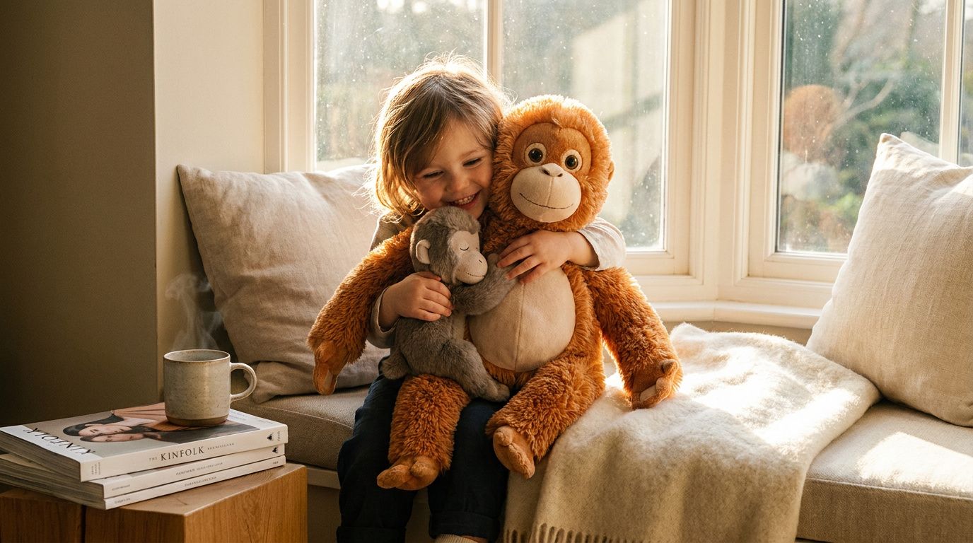 How do you clean a Mama Punch Monkey Plush Toy?