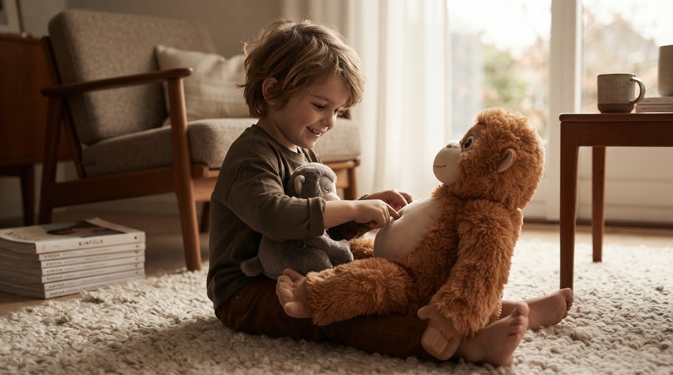 Using Mama Punch Monkey Plush Toy for Stress Relief