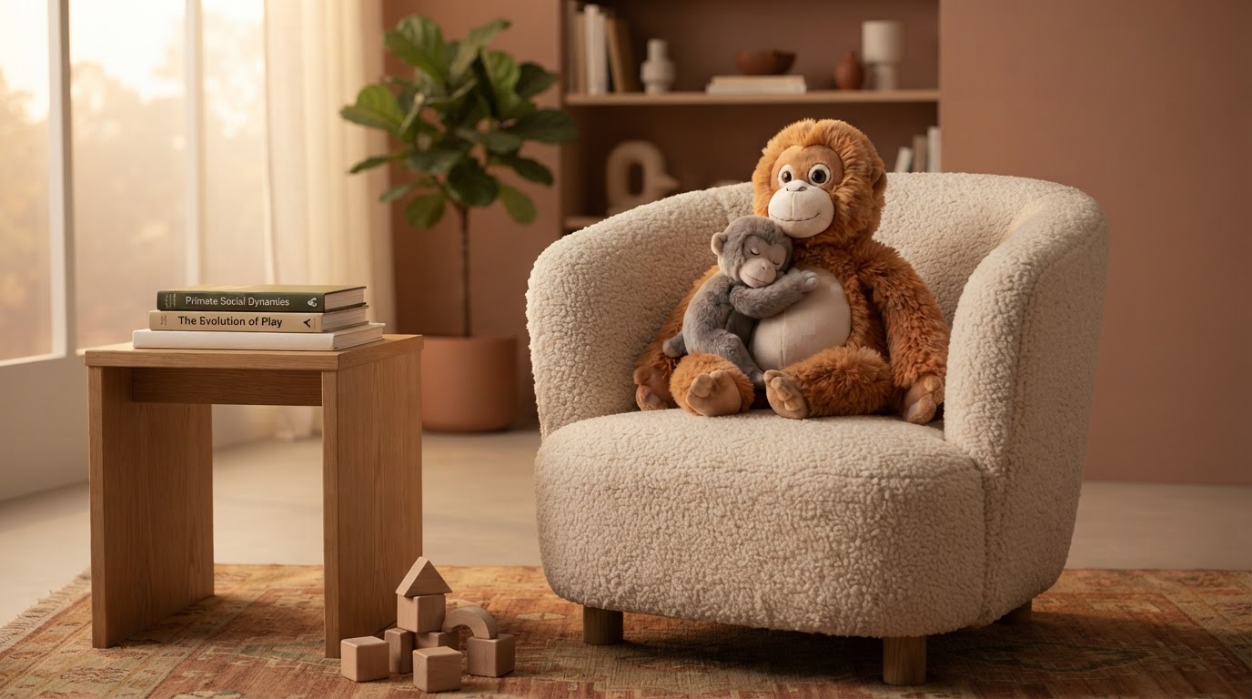 Mama Punch Monkey Plush Toy and Viral Attachment