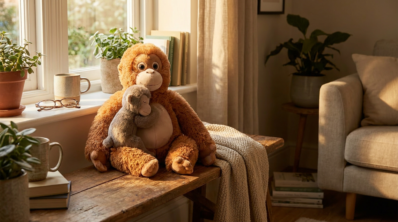 What is the story behind the Mama Punch Monkey Plush Toy?