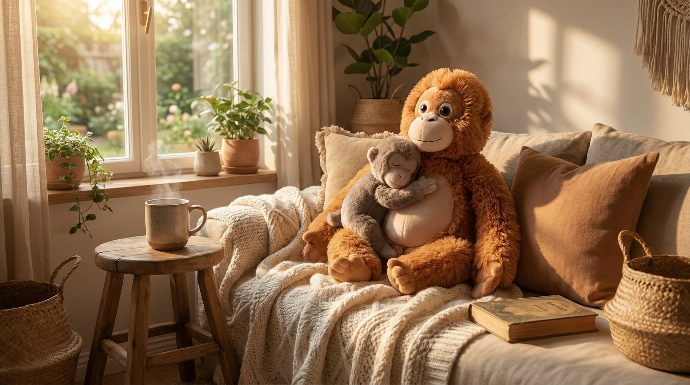 Punch the Monkey Finds Love and Mama Punch Monkey Plush Toy