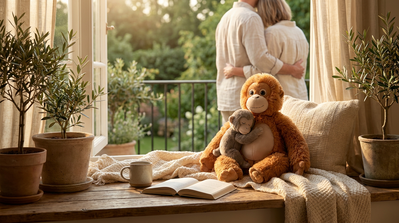 Punch the Monkey Finds Love and Mama Punch Monkey Plush Toy