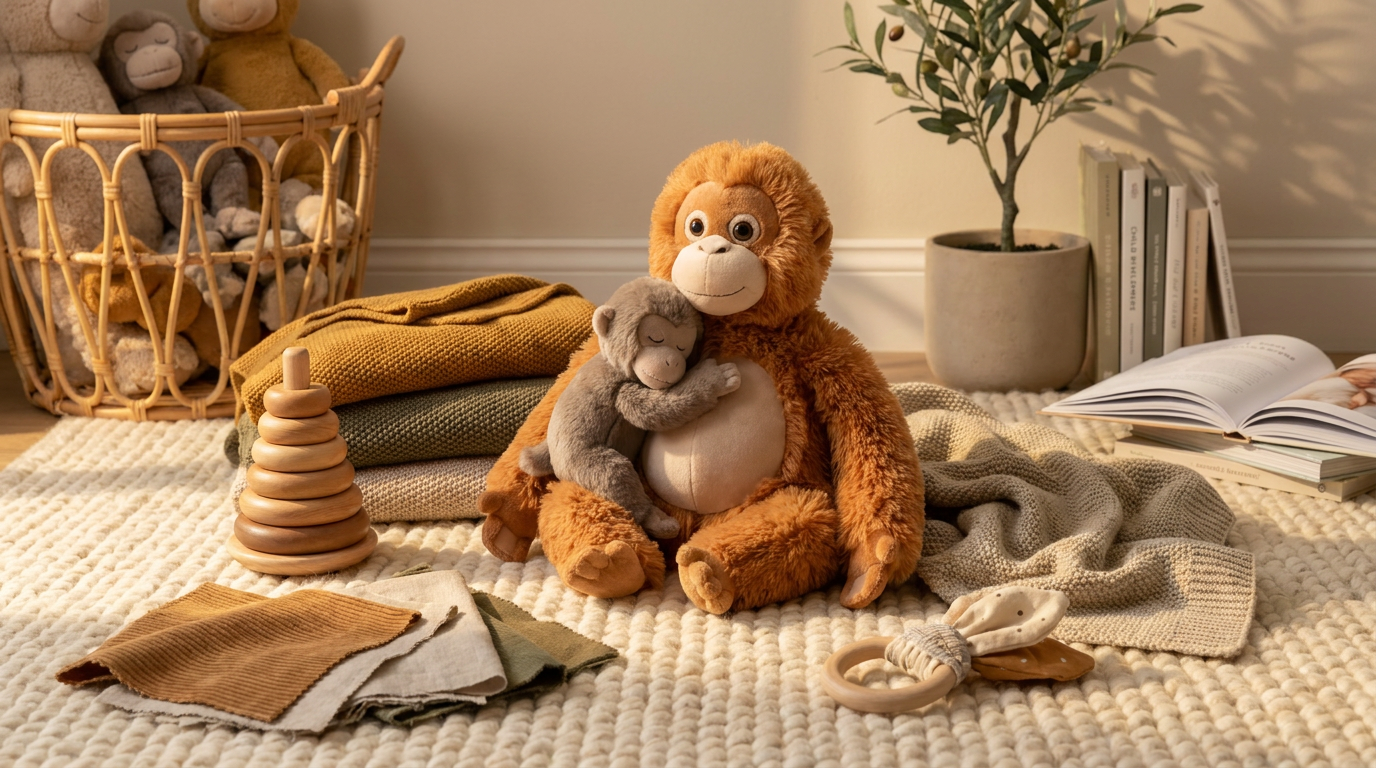 Selecting Mama Punch Monkey Plush Toy for Sensory Play