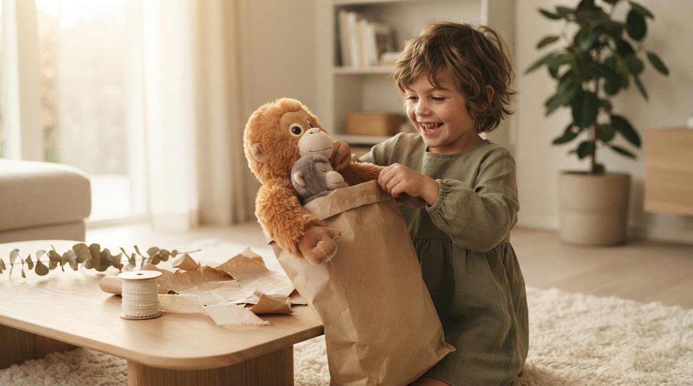 How to wrap a Mama Punch Monkey Plush Toy?