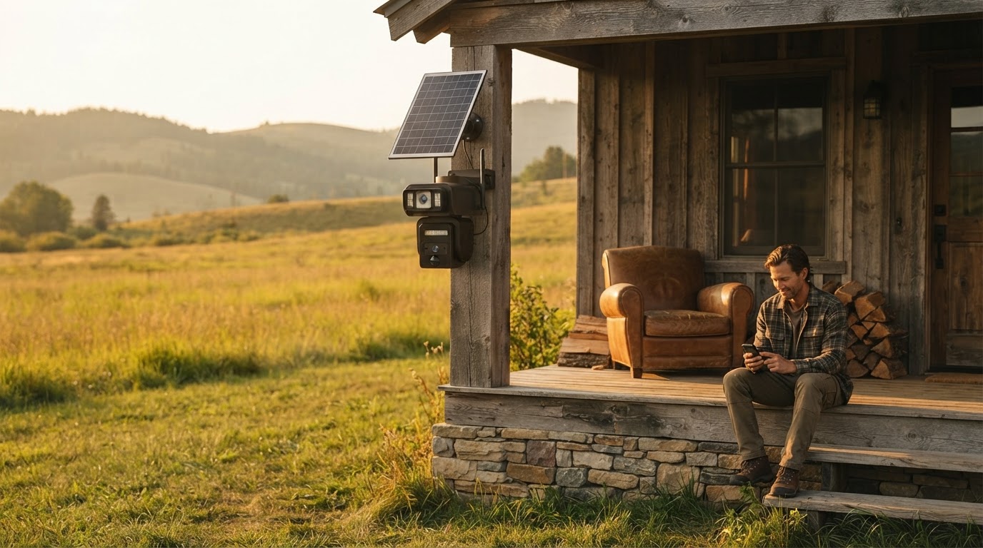 Can a Solar Surveillance Camera monitor remote properties?