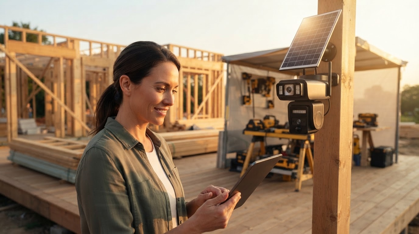 Solar Surveillance Camera for Construction Site Monitoring