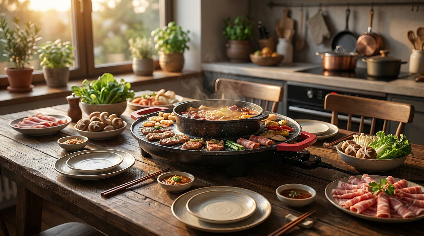 Choosing an Electric Korean BBQ Grill and Hot Pot Combo