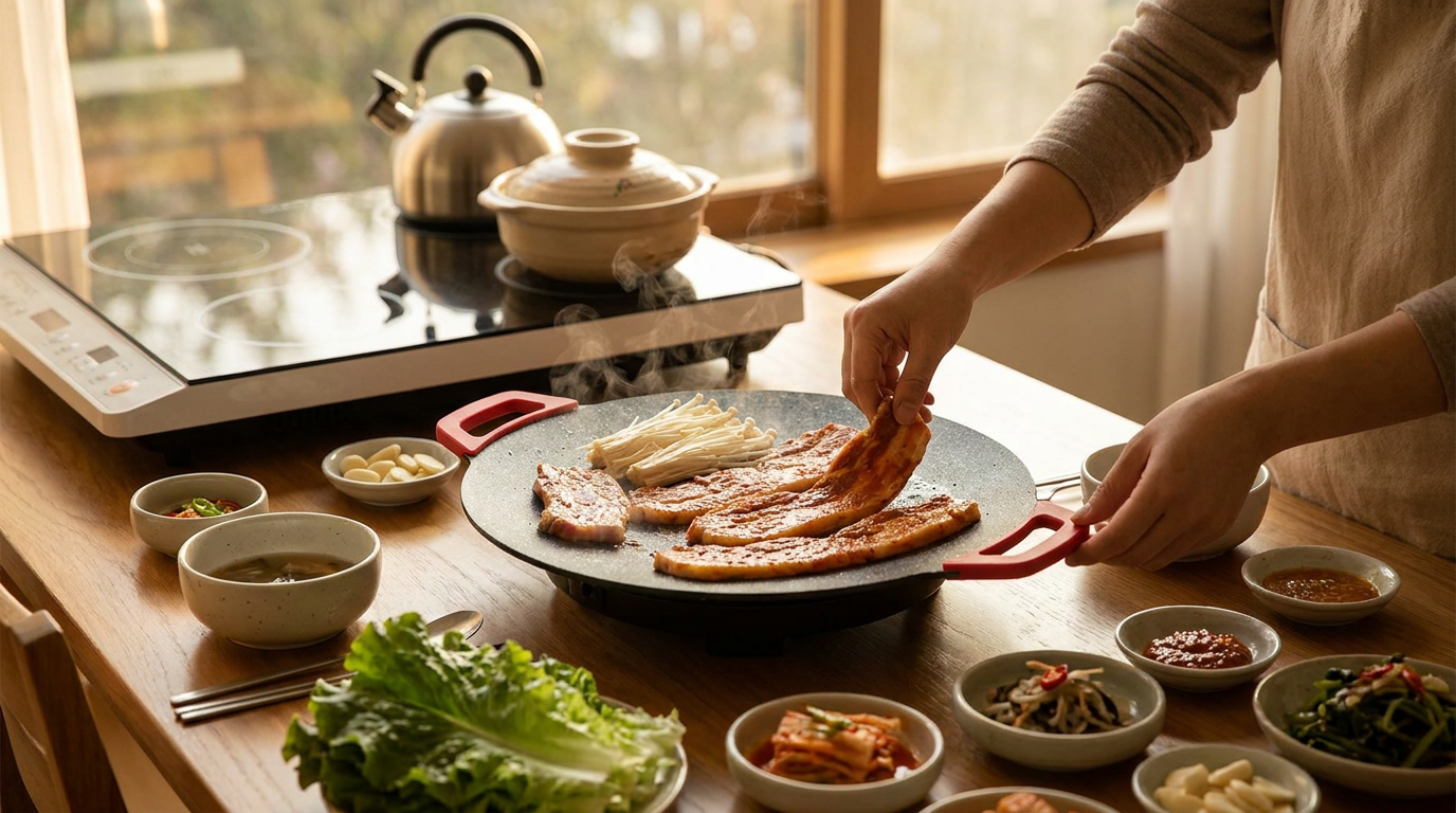 Can I use an Electric Korean BBQ Grill on an electric stove?
