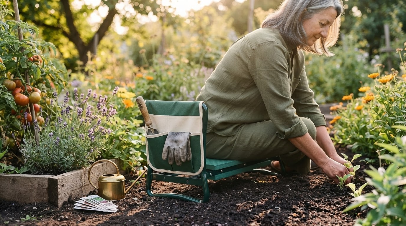 Garden Kneeler Seat Support for Aging Joints