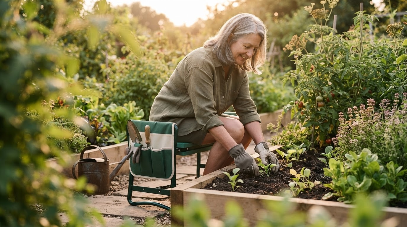 How does a portable Garden Kneeler Seat work?