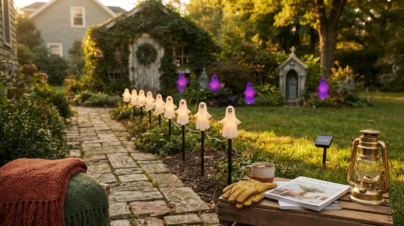 Solar Spooky Light Integration for Seasonal Yard Safety