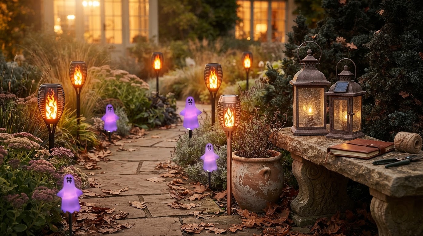 Solar Spooky Light Engineering for Flickering Torch Effects