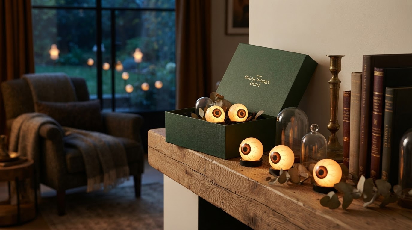 Solar Spooky Light Framework for Glowing Eyeball Decor