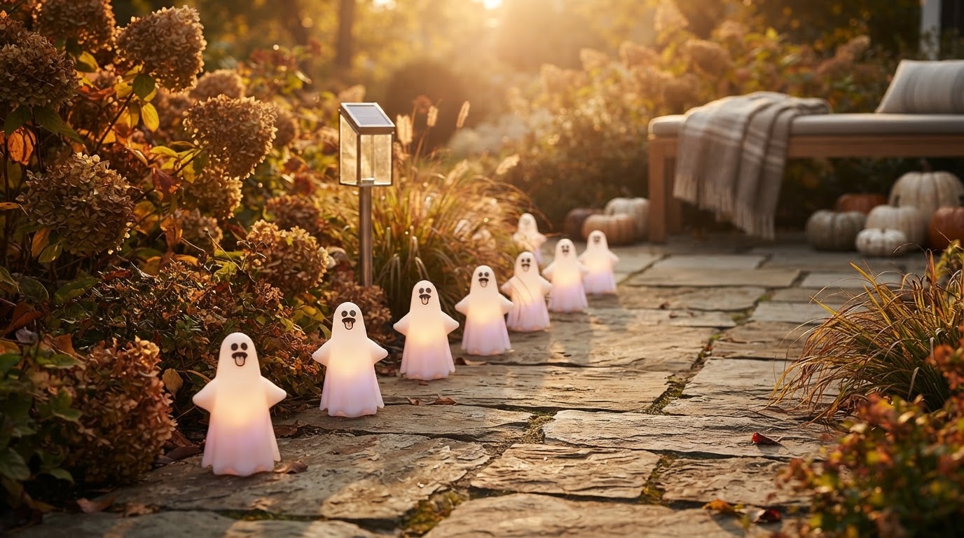 Solar Spooky Light Framework for Outdoor Ghost Lighting