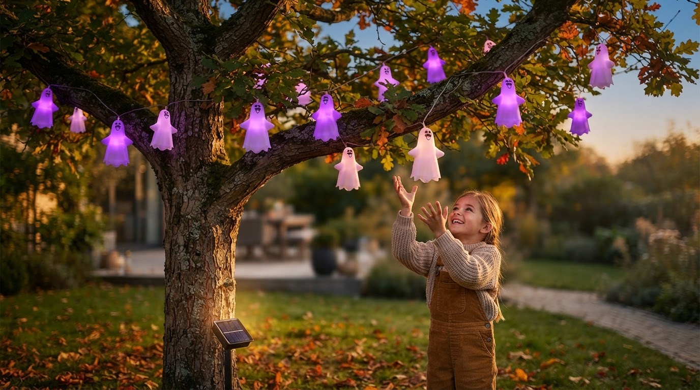 Solar Spooky Light Methods for Halloween Tree Lighting