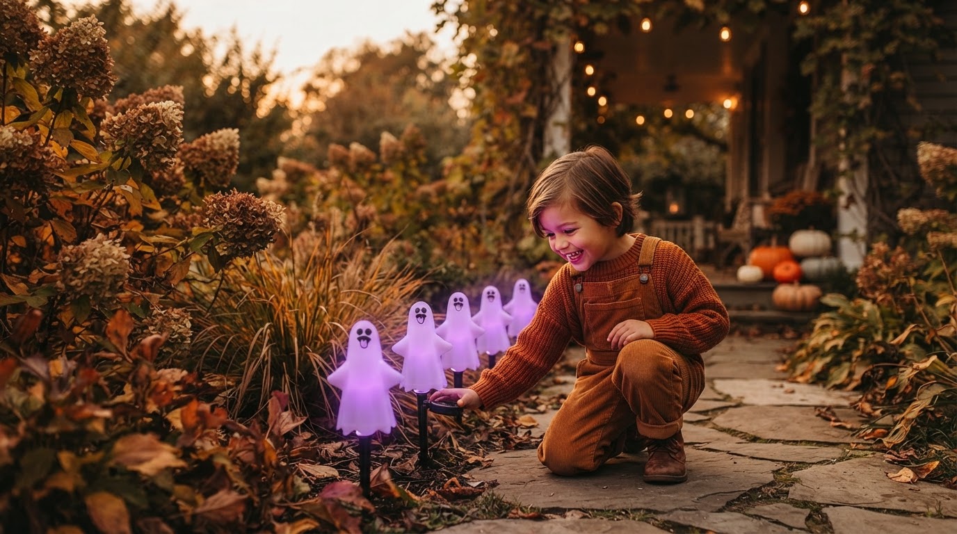 Solar Spooky Light Pathway Stakes Design Strategy