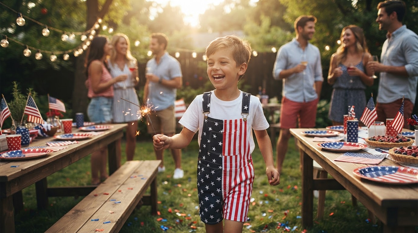 American Flag Overalls Party Style Framework