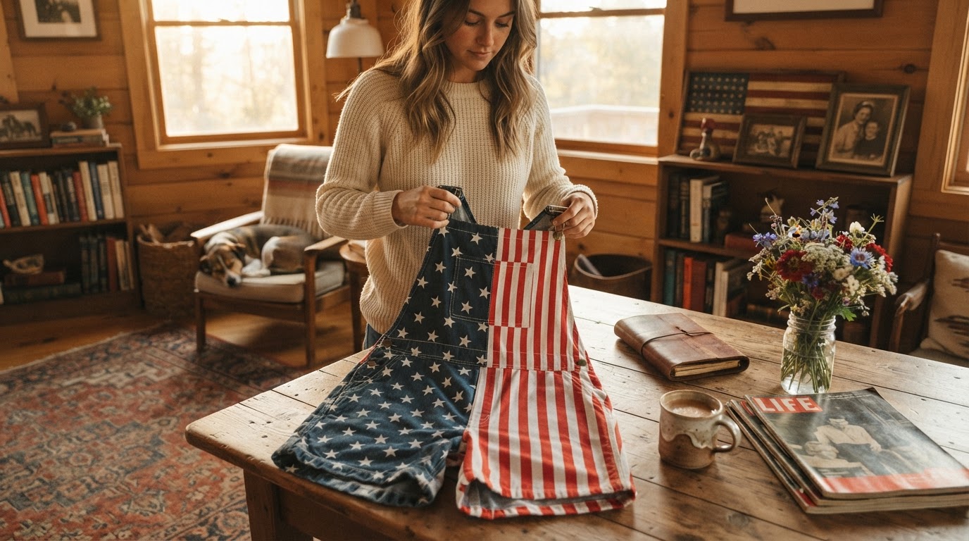 American Flag Overalls Redefine the Patriotic Jumpsuit