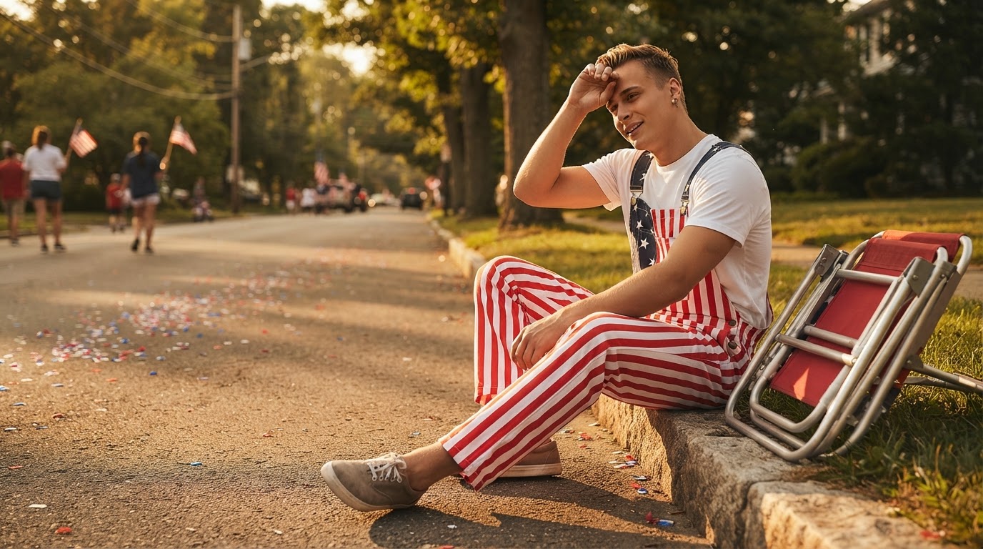 American Flag Overalls Changed My Mind After a Hot Parade