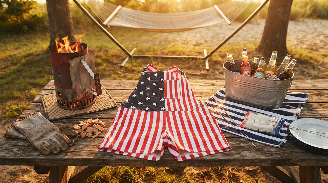 Funny American Flag Overalls for Summer Parties