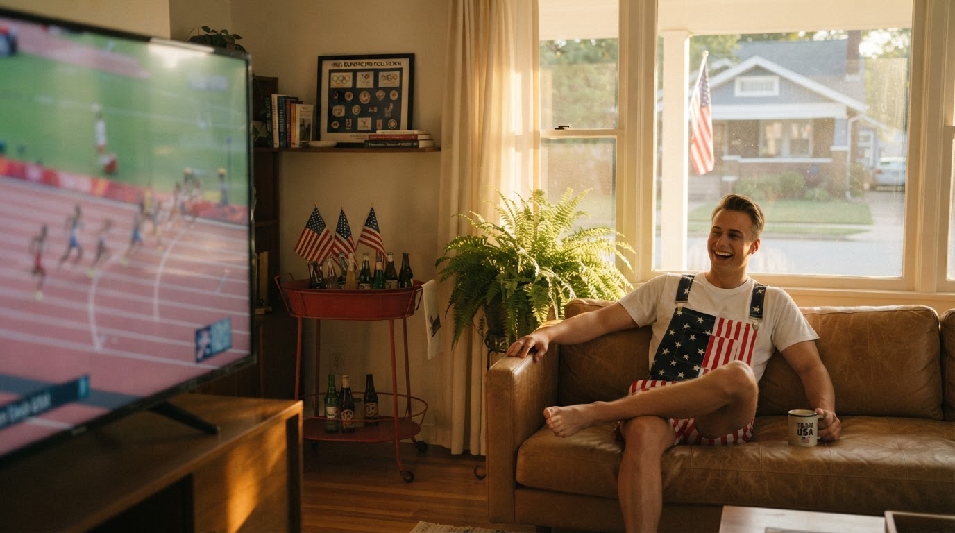 Why wear American Flag Overalls for Olympic spirit?