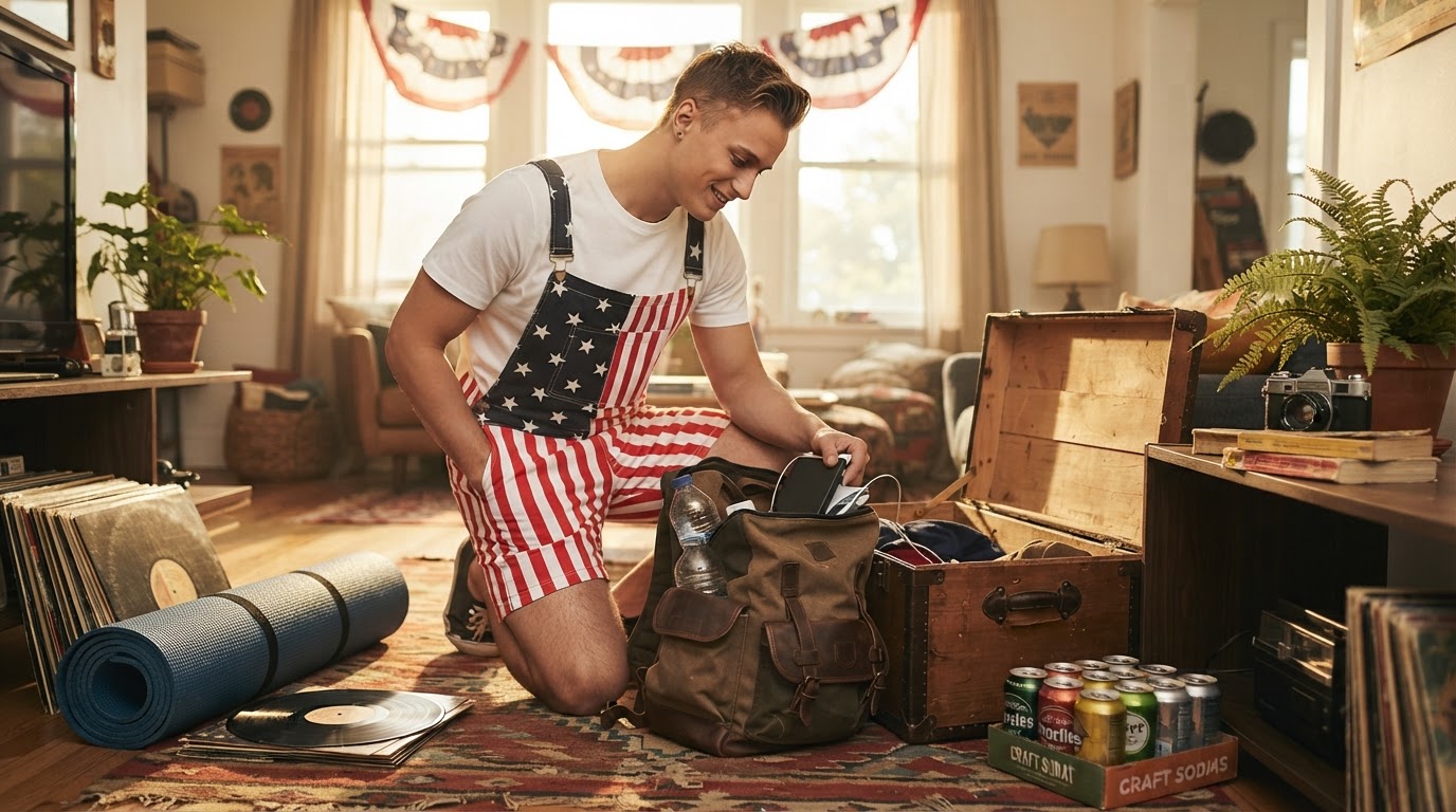 What makes American Flag Overalls a viable USA festival outfit?