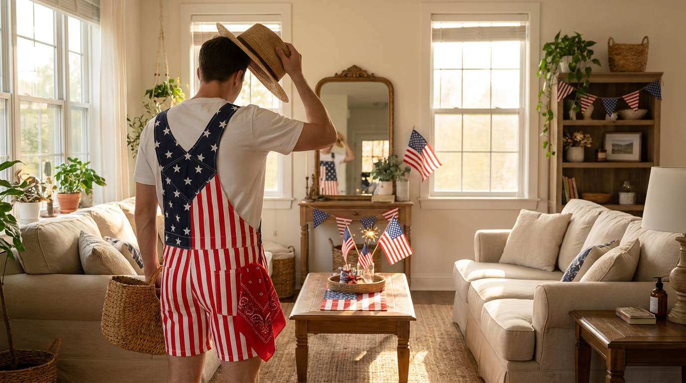 How to Style American Flag Overalls as a Costume?