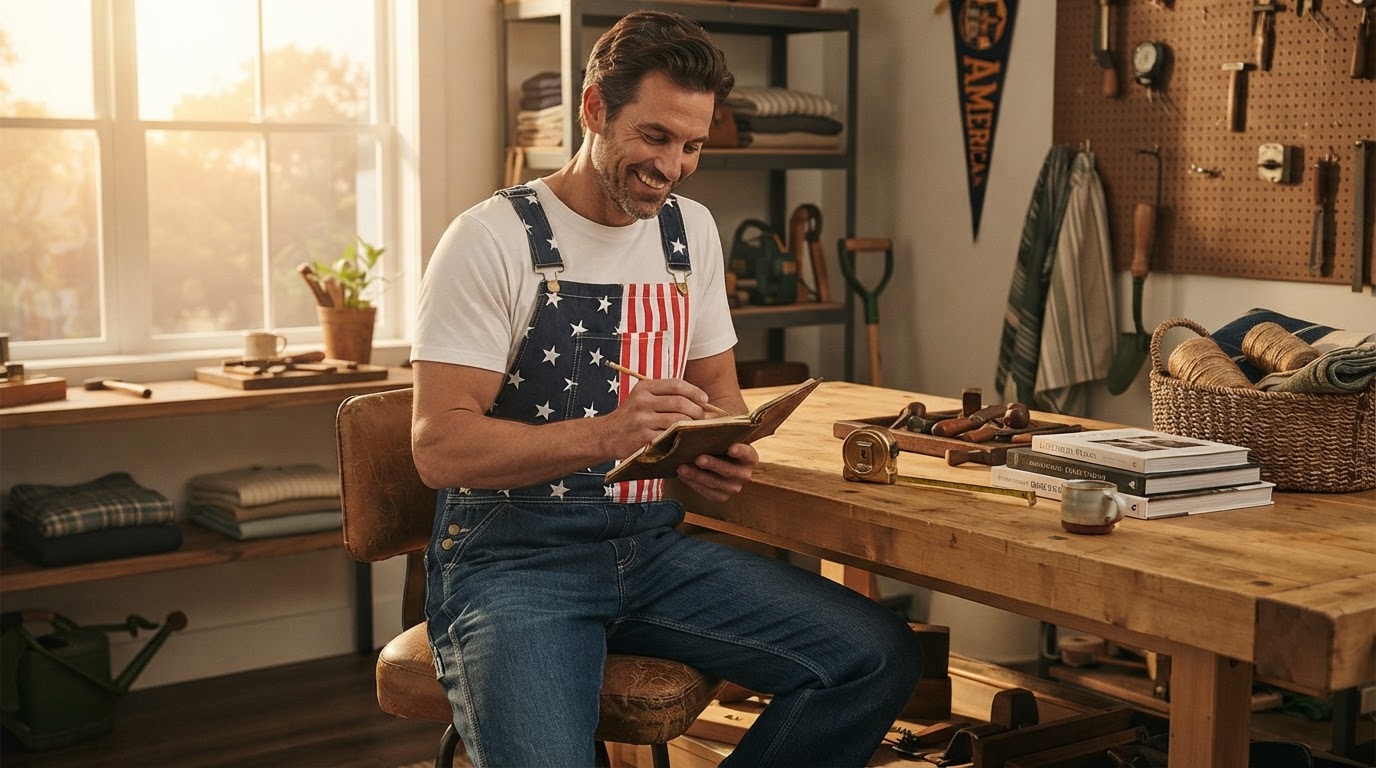 Where can I find durable USA flag bib overalls?