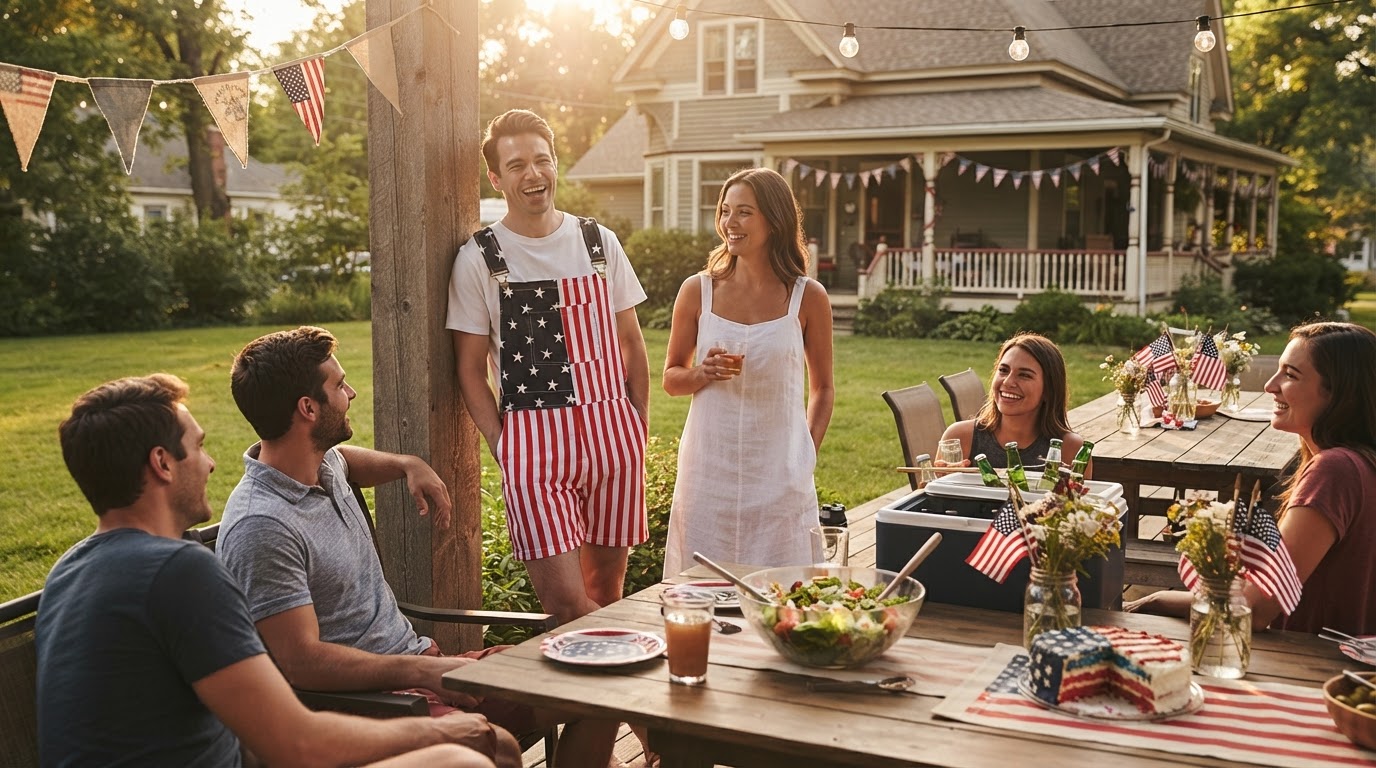 Why wear American Flag Overalls to patriotic parties?