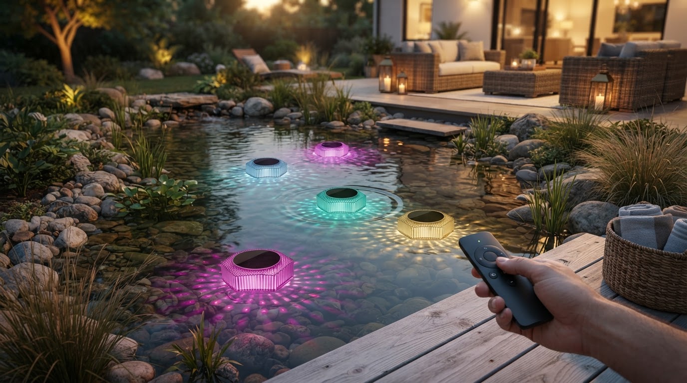 How do Aqua Luminate pond lights respond to remote signals?